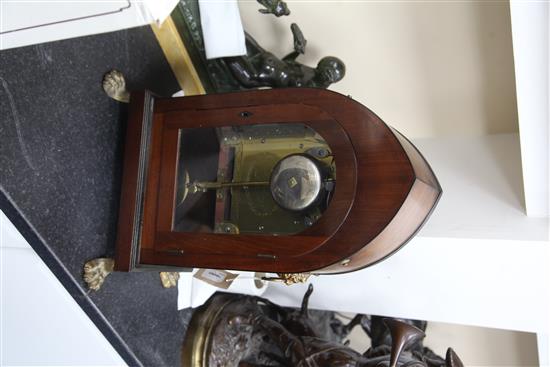 An early 19th century ebony inlaid mahogany quarter chiming bracket clock, Handley & Moore for French, Royal Exchange, No.2995, 19.75in